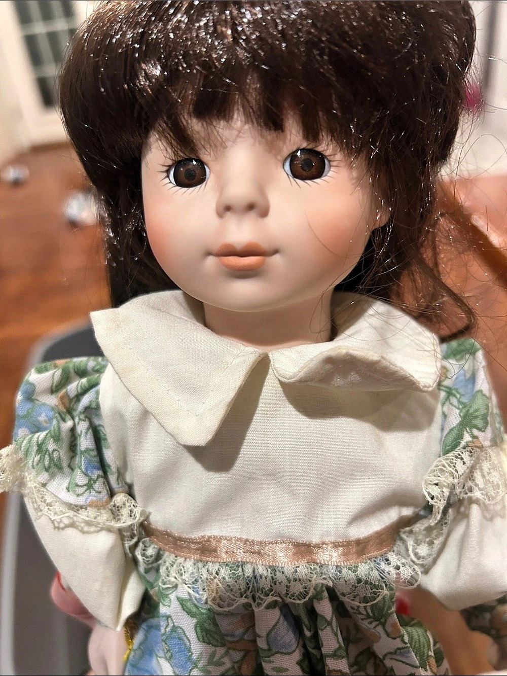Brinn’s Collectibles Edition Doll Floral Green & White Doll with Box